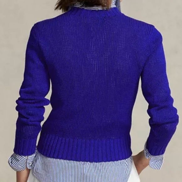 Ralph Lauren Women's Cotton Crewneck Sweater NWT - Picture 3 of 5